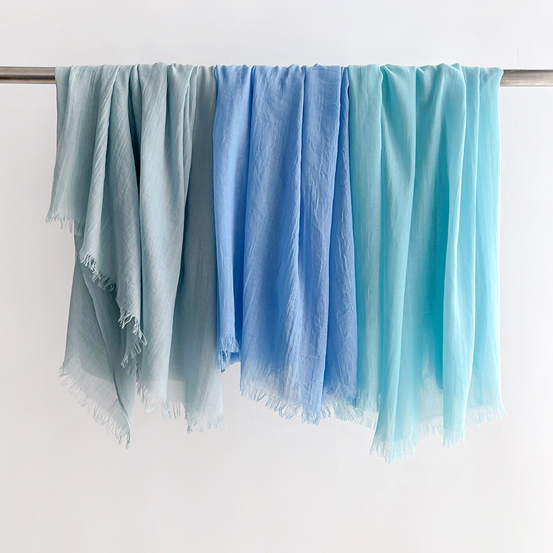 100*190 cm grande taille couleur unie femmes écharpe coton lin sentiment voyage crème solaire châle gland foulard musulman Hijab enveloppes