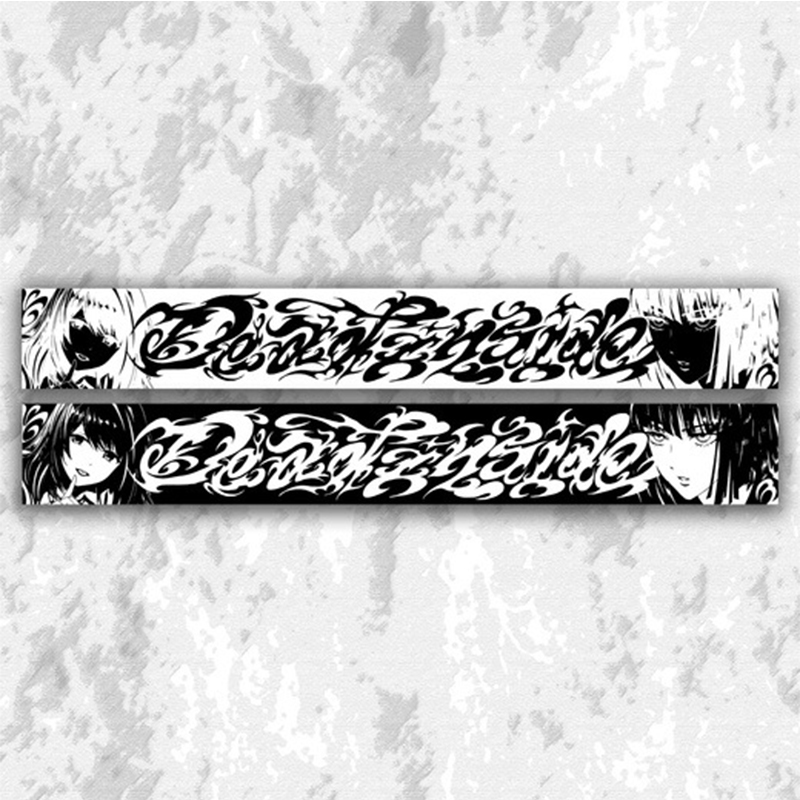 Écharpe tricotée jacquard double face pour femmes et hommes, dessin animé japonais kawaii, fée coréenne Grunge gothique, châle de couple Y2K