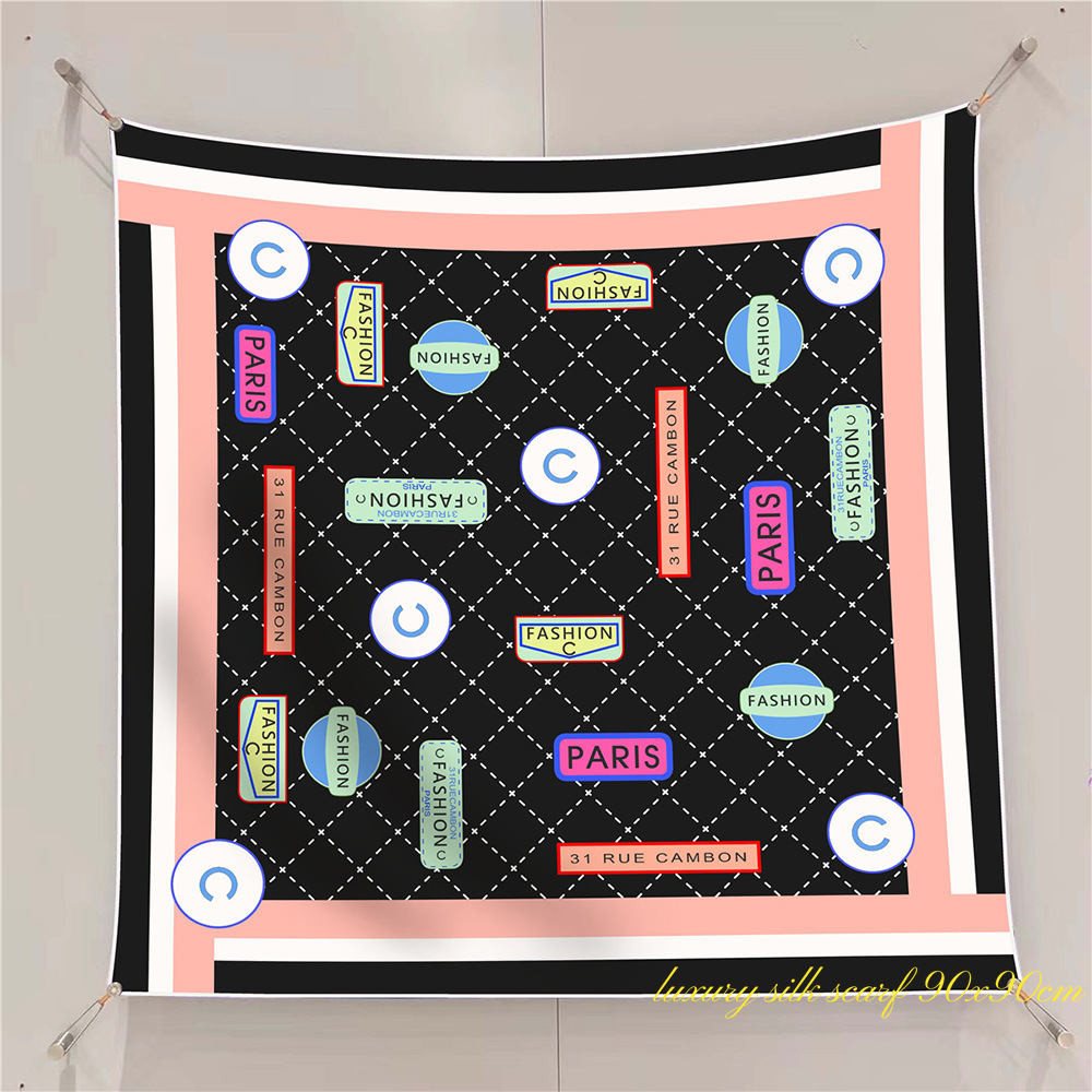 Twill injdocument-Écharpe carrée à carreaux assortie pour femme, châle de protection solaire de voyage en plein air, grand, écharpe de sauna, écharpe de luxe