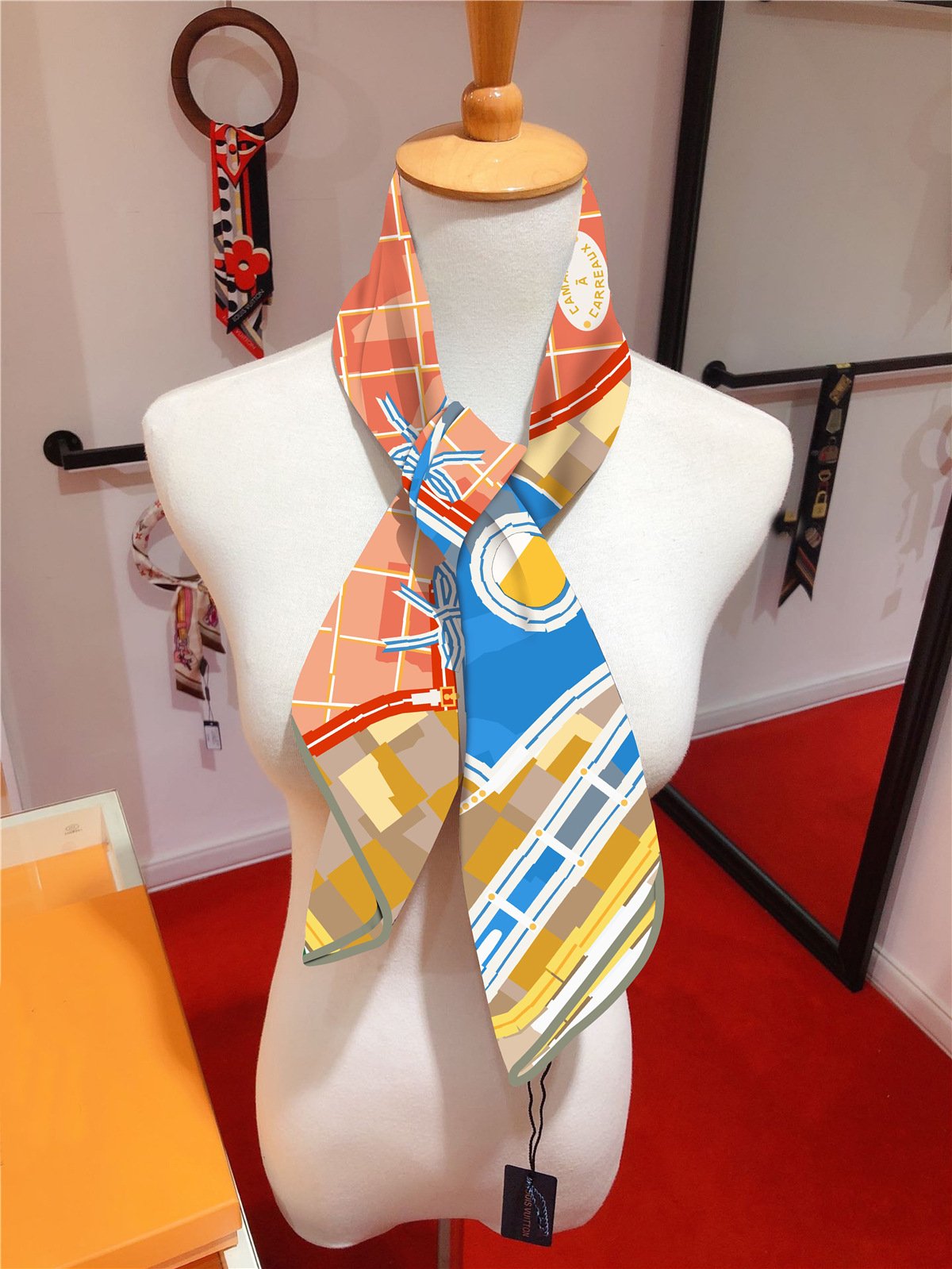 Foulard en soie sergé châle marque de luxe Plaid tête de cheval imprimé Foulard carré femmes Hijabs Bandana Foulard foulard foulards