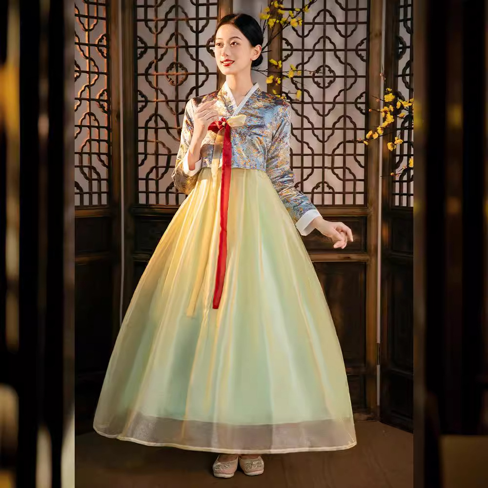 Hanbok traditionnel coréen pour femmes, robe ethnique de cour, costume pour mariage, séance photo de voyage, fête d'anniversaire, tenue de spectacle sur scène
