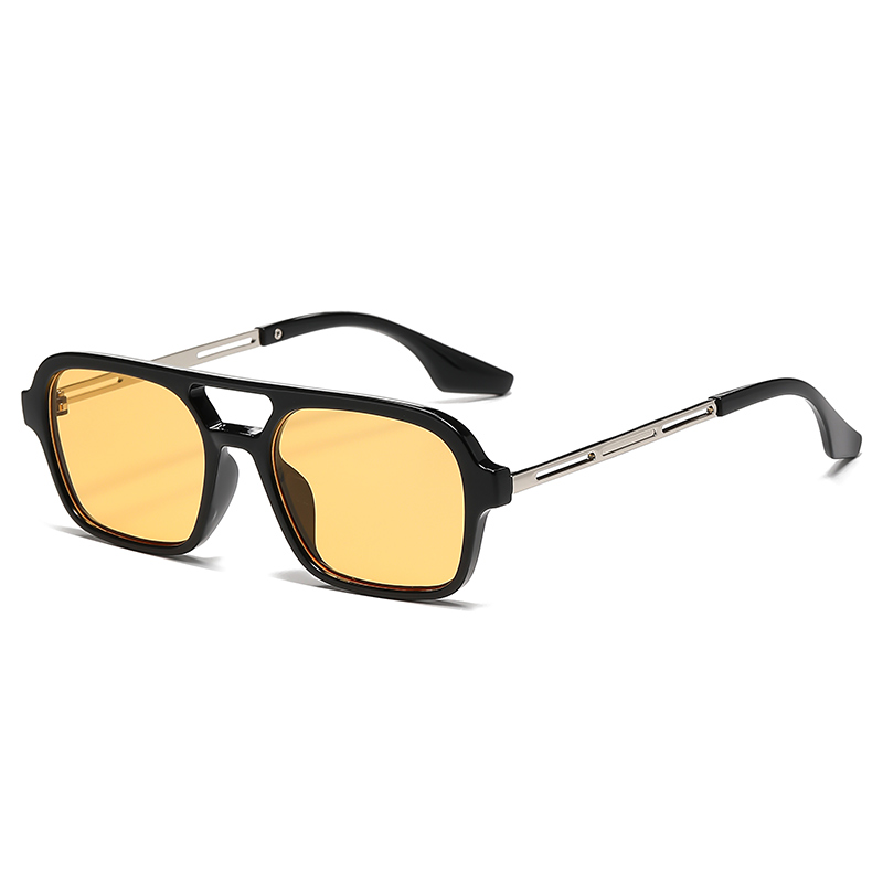 Double pont carré cadre lunettes de soleil mode nouveau rétro oeil de chat lunettes de soleil marque Design UV400 nuances lunettes femmes femme