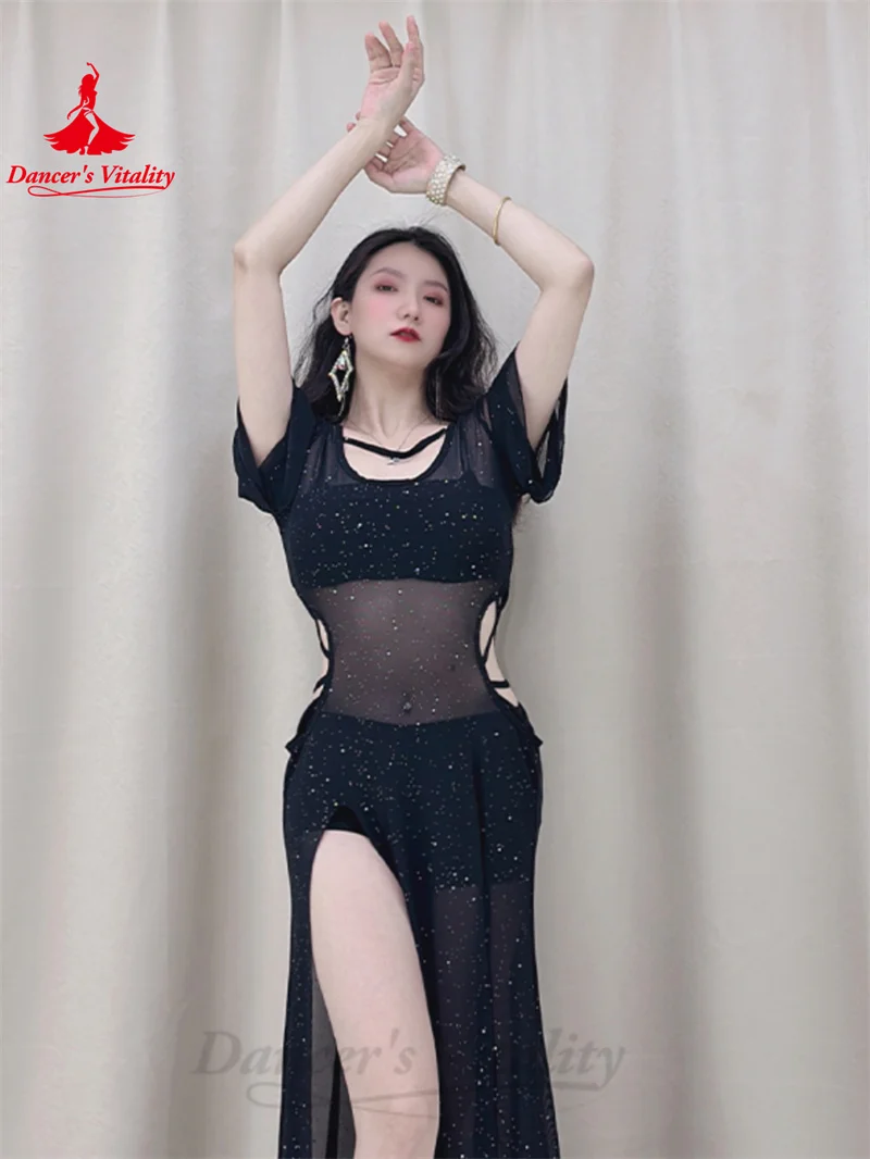 Robe de Costume de danseuse du ventre pour femmes, en maille Bingbing, Shaabi Baladi Saidy, vêtements d'entraînement pour adultes, Costumes de danse du ventre orientale