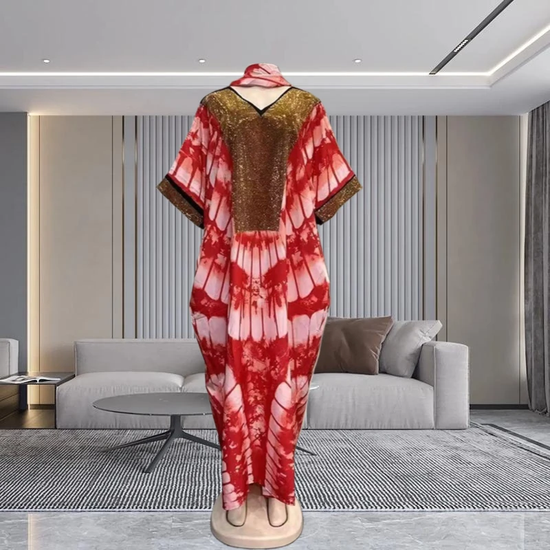 Nouvelle robe caftan afro 2026 pour femmes, manches longues, épaules dénudées, grande taille, avec franges, confortable pour la plage en été.