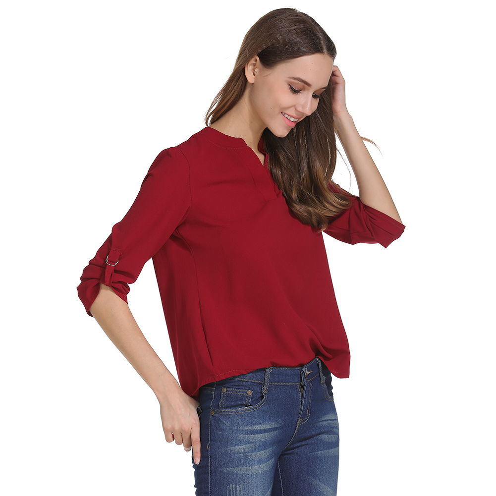 Chemisier grande taille pour femme, chemise à manches longues en mousseline, haut pour femme