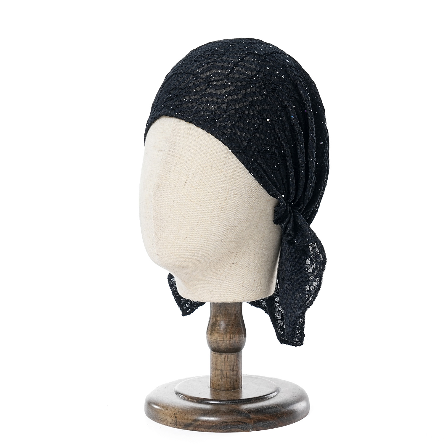Écharpe de sauna élastique à paillettes musulmanes pour femmes, turban indien, chapeaux ronds, bandanas contre le cancer, accessoires pour cheveux, bonnets chimio, casquettes, nouveau