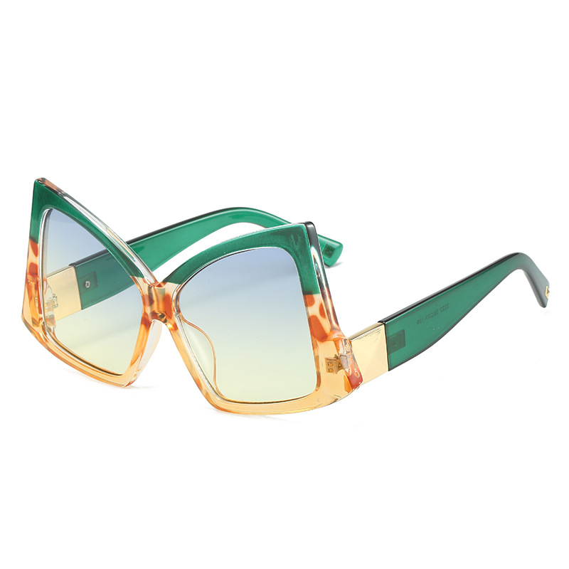 Lunettes de soleil carrées irrégulières pour femmes, monture Double couleur, œil de chat, marque de styliste Gafas, luxe, UV400