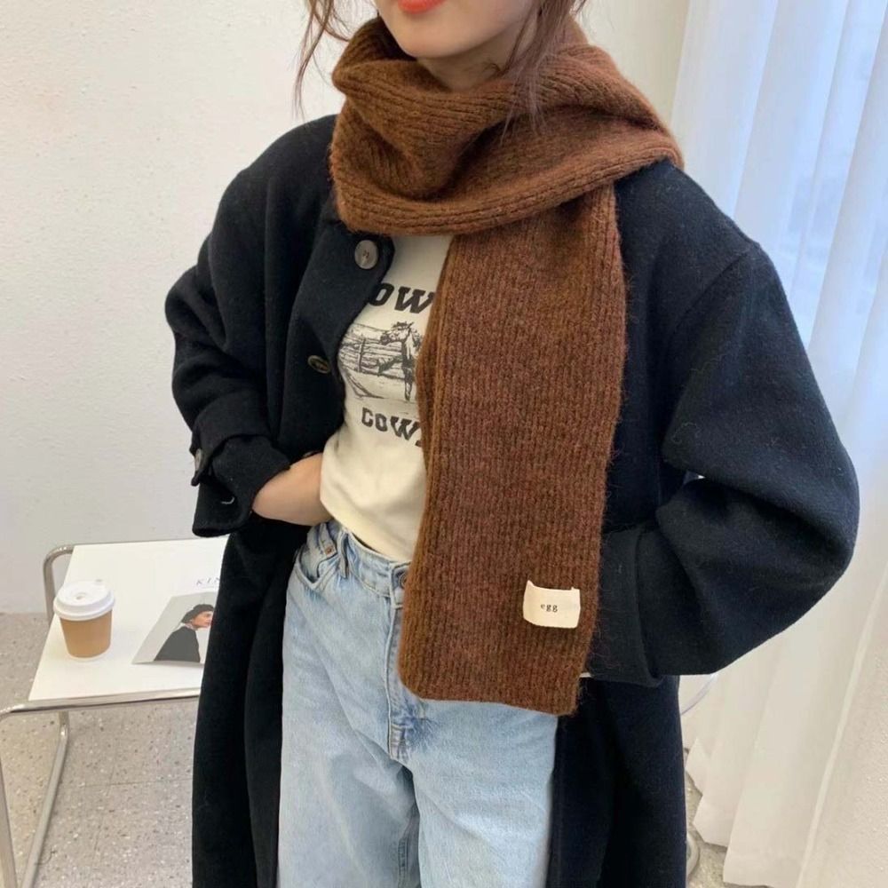 Élégant châle long en mohair moelleux, écharpe tricotée d'hiver, écharpes de style coréen, écharpes en laine, cape, écharpe d'automne et d'hiver.