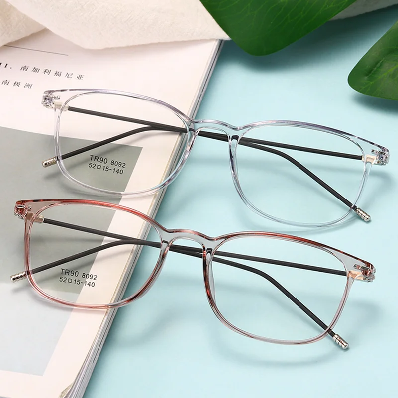 Lunettes de myopie à finition carrée rondes pour femmes et hommes, jambes fines en métal, lunettes à vue courte, Prescription-0.5 -1.0 -1.5 -2.0 à -9.0
