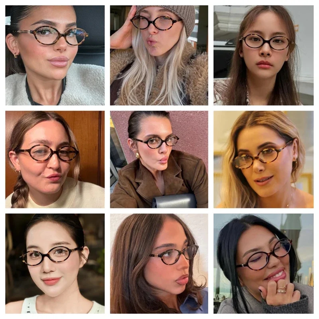 Lunettes de lecture photochromiques de luxe classiques ovales anti-lumière bleue pour femmes, petites montures, lunettes sur ordonnance personnalisées