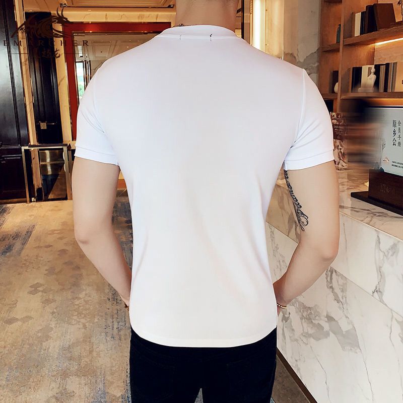 T-shirt noir pour homme, vêtement simple, Streetwear, slim, Muscles, Gym, homme ordinaire, Cool, ample, esthétique, Xl, vente en gros