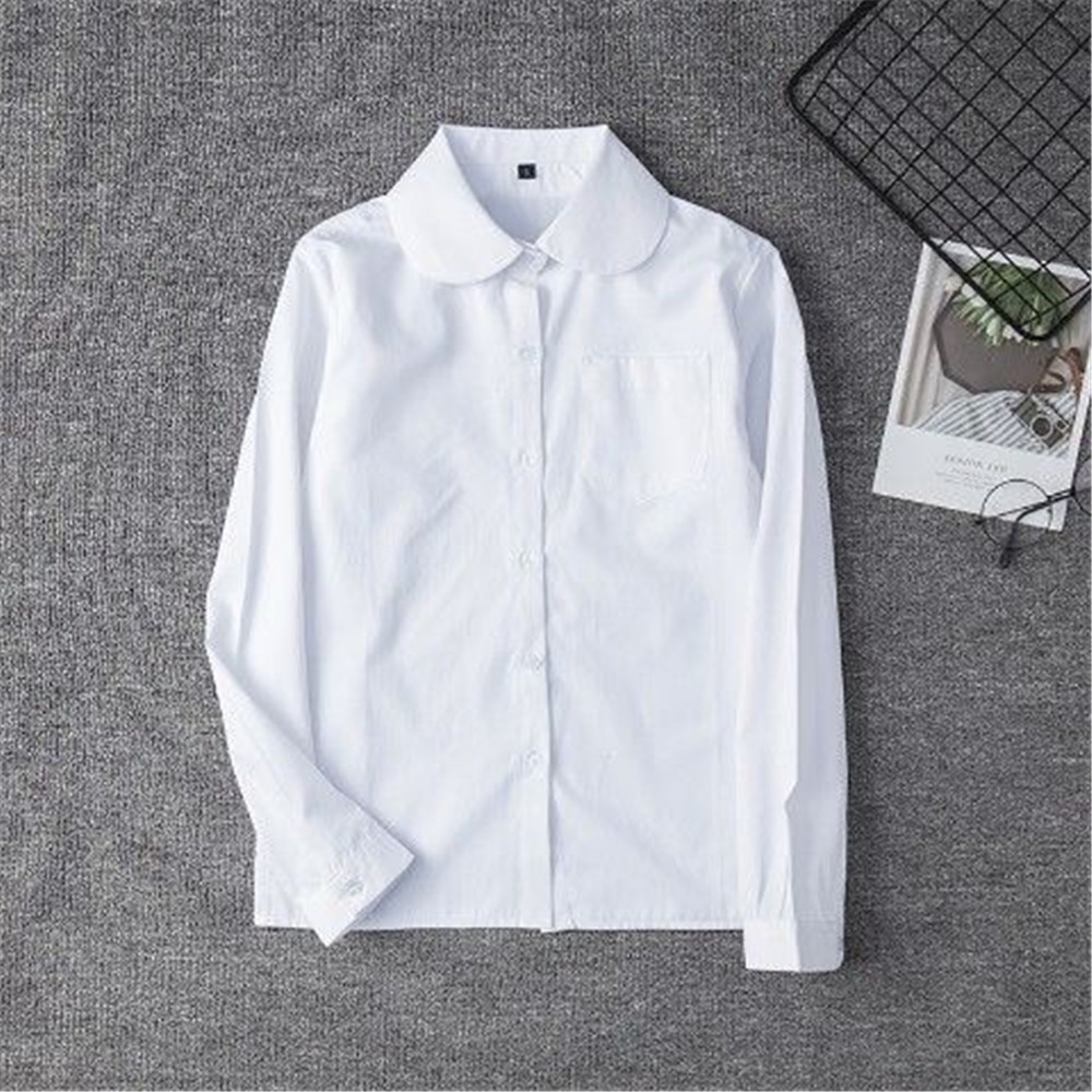 Chemise blanche japonaise JK pour femmes, manches longues et courtes, haut blanc pur, chemise d'étudiante blanche assortie à toutes les tenues, vêtements de cosplay JK