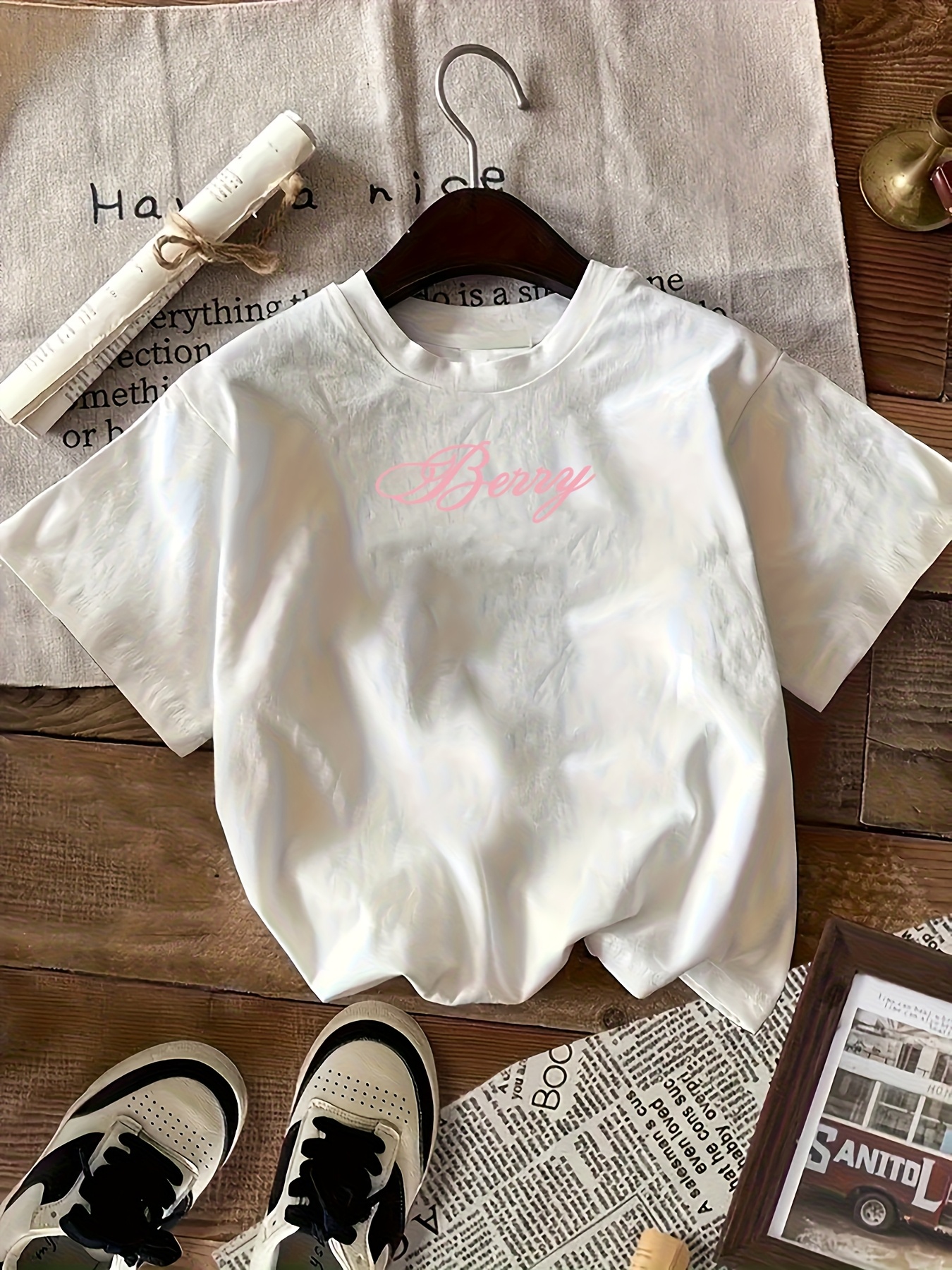 T-shirt pour femmes, imprimé voiture, à porter toute l'année, col rond, manches courtes, mode Harajuku Kawaii, vêtements Y2K pour femmes