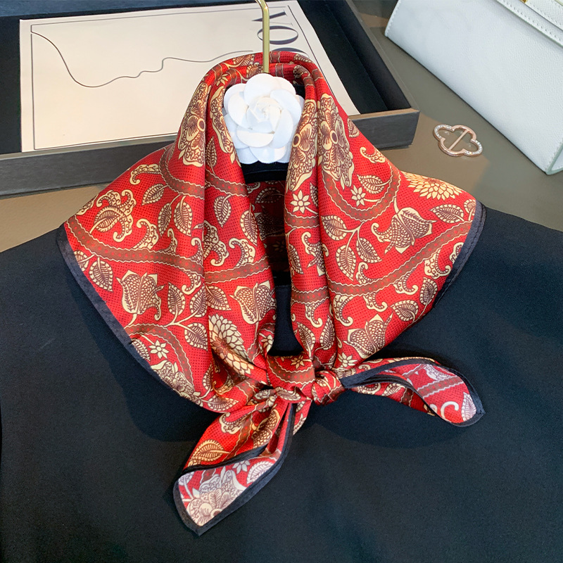 Foulard 100% Soie Véritable pour Femme, Bandeau Quotidien, Écharpe, Bandana, Châle, Accessoire Quotidien Féminin