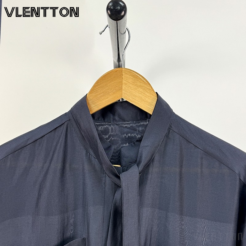 Chemisier en satin pour femme, manches longues, élégant, chemise de bureau, col noué, coupe ample, couleur unie, haute qualité