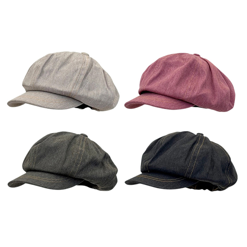 Béret de printemps pour femme, couleur unie, style rétro, casquette de gavroche décontractée, polyvalente, visière de peintre, accessoires de style coréen pour filles
