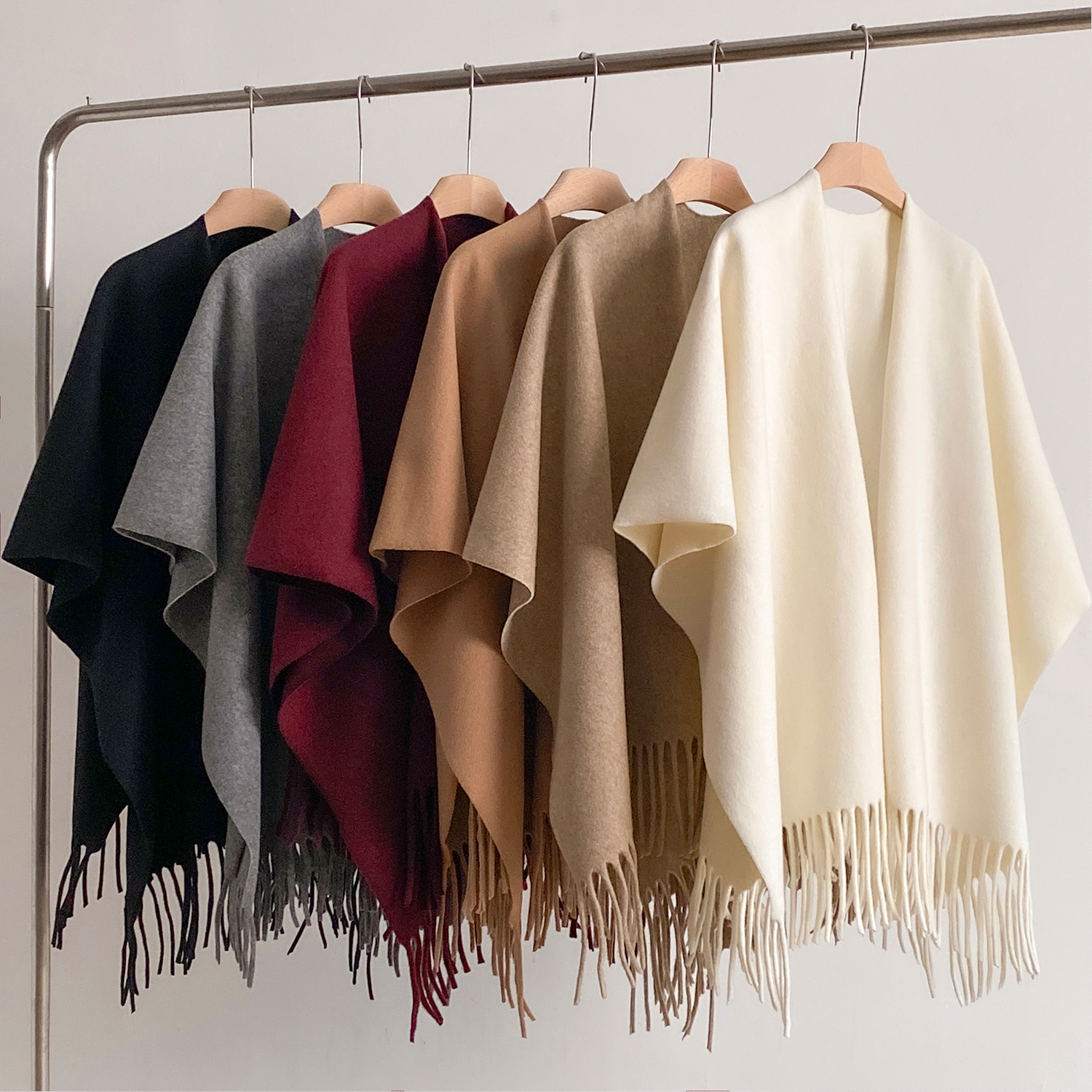 Hiver femmes Poncho chaud châle Double face concepteur épaississement couverture de luxe écharpe femme Cape cachemire Pashmina Cape étole