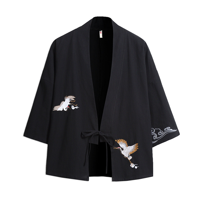 Kimono Cardigan Homme 2026 – Chemise de Mode Japonaise, Kimonos, Costume de Karaté Samouraï, Yukata, Veste Haori, Pyjama Japonais Homme FF2125