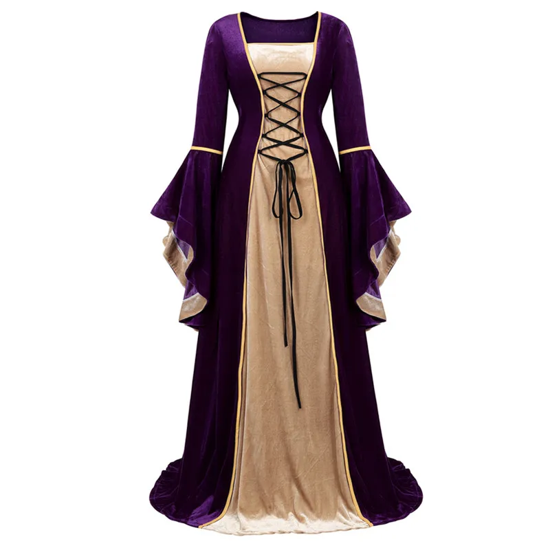 Robe de Soirée de Luxe en Velours pour Femme, Tenue Indienne, Médiévale, Raidie, Personnalisée, Cosplay, Rétro, Fantaisie, Longue, 5XL