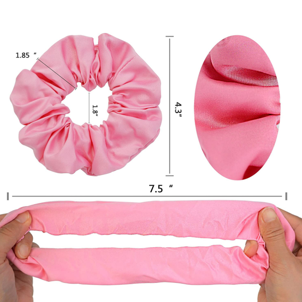 Grands chouchous en Satin de soie pour femmes, 10/40 pièces, élastiques, porte-queue de cheval, attaches de cheveux Vintage, accessoires pour femmes