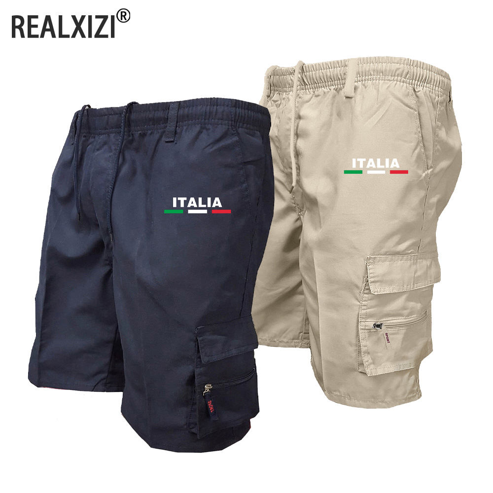 Short tactique pour hommes, Cargo décontracté, longueur aux genoux, multi-poches, taille élastique, salopette de travail et de randonnée, pantalon court, été