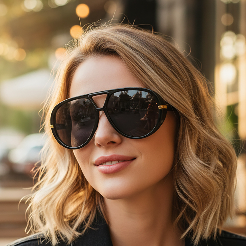 Nouvelles lunettes de soleil pilote pour hommes et femmes, monture large de luxe, pour la conduite en extérieur, style punk, protection UV400