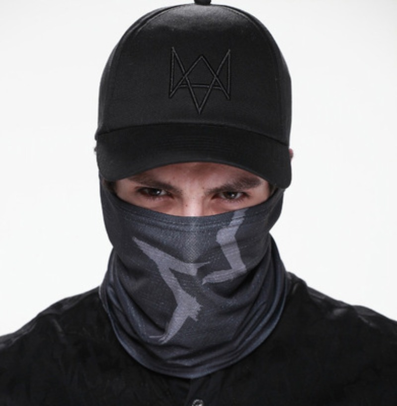 Masque foulard et bonnet Watch Dogs, masque facial, cache-cou, jeu vidéo, cosplay, Aiden Pearl