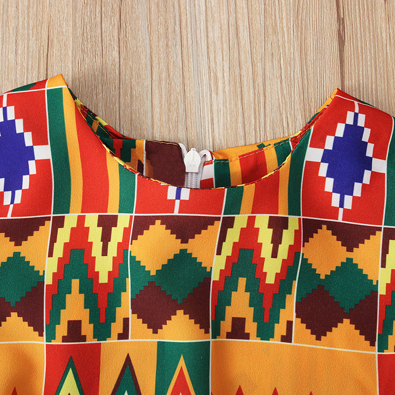 Vêtements africains à imprimé national, style bohème d'été, vêtements africains Kanga pour enfants, robe de plage, costume de fête pour les vacances