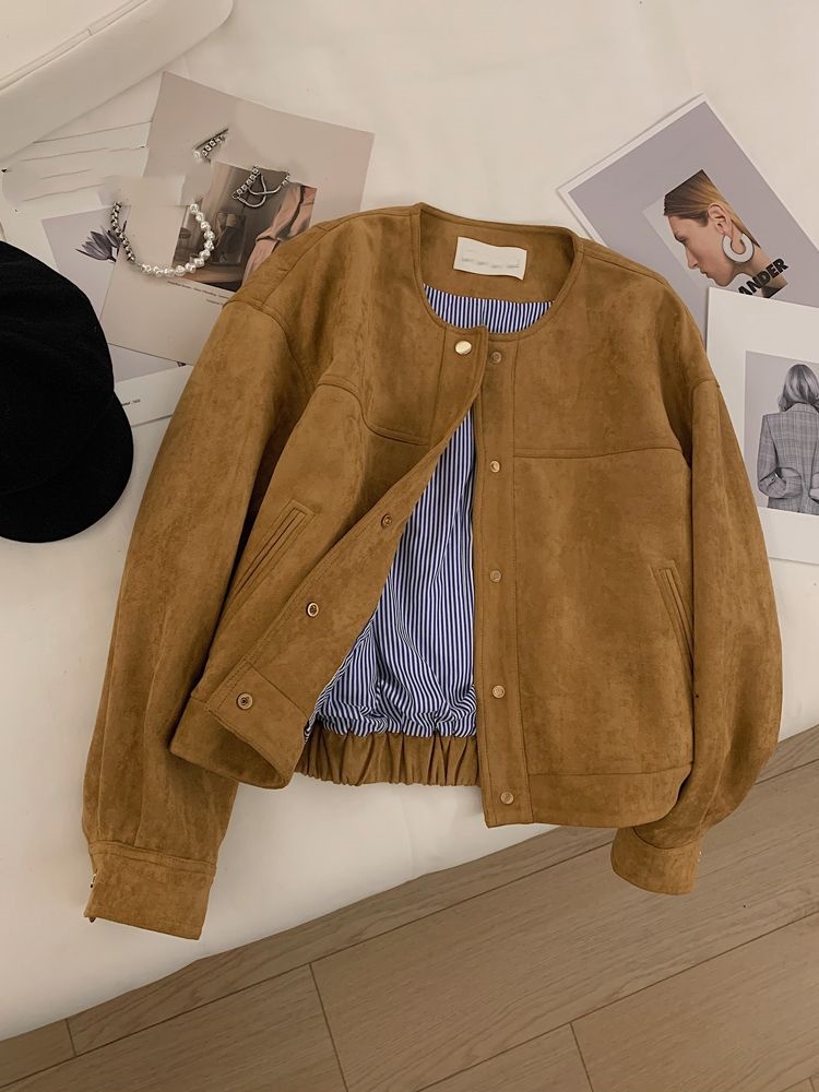 Manteau court pour femmes, style coréen, veste élégante à la mode, haut d'automne, nouveau manteau polyvalent