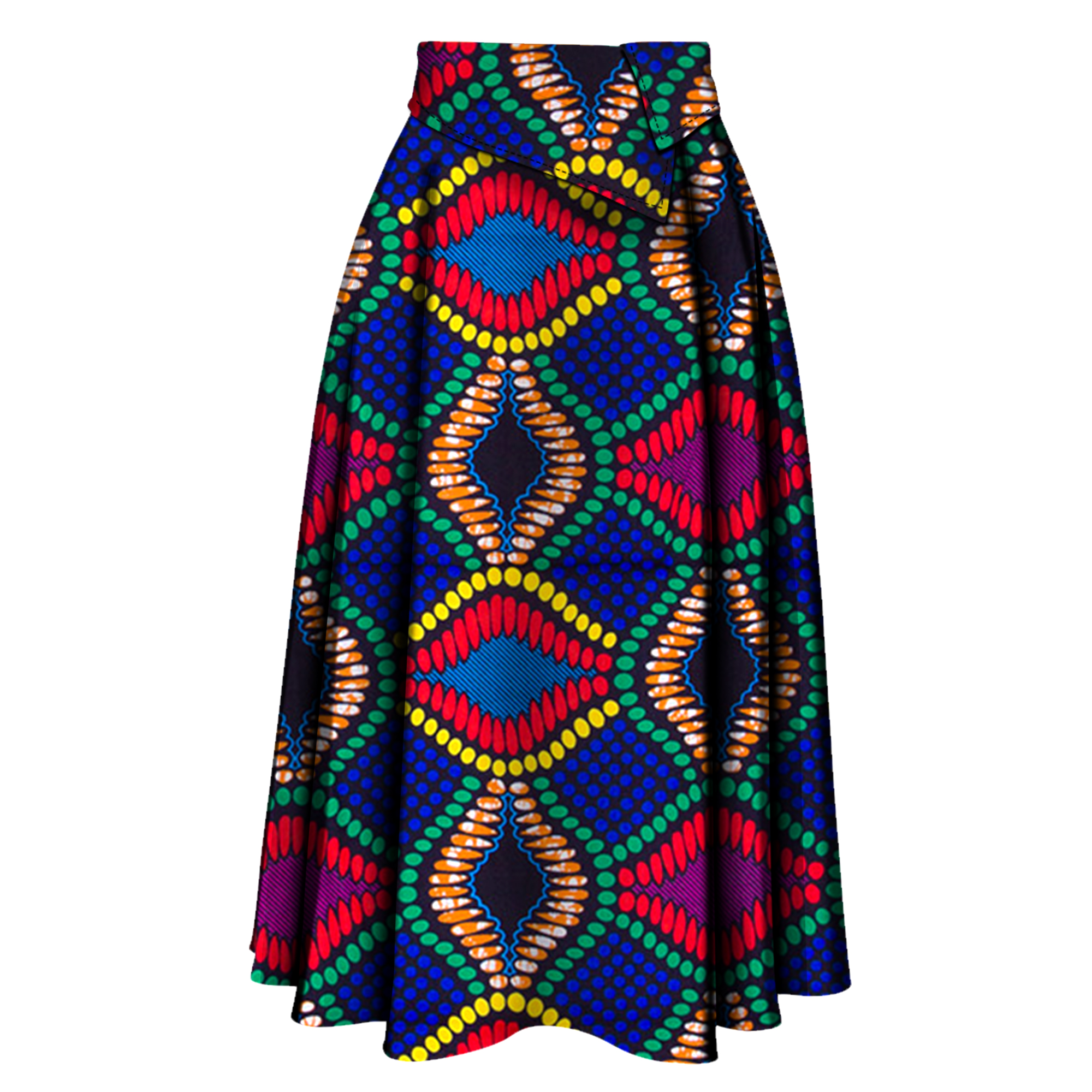 Jupe longue africaine pour femmes, nouvelle collection, tissu imprimé Ankara, taille haute, vêtements de fête, Wy10278