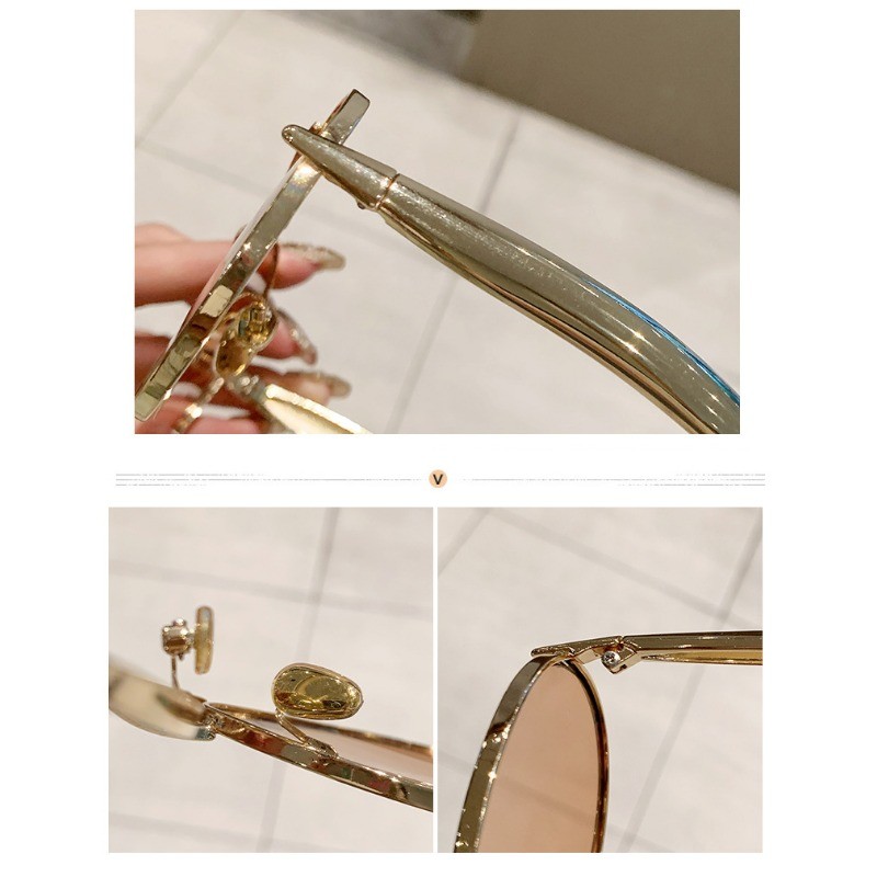 Lunettes de soleil ovales surdimensionnées pour femmes, tendance, Vintage, luxe, mode, Lentes Femme