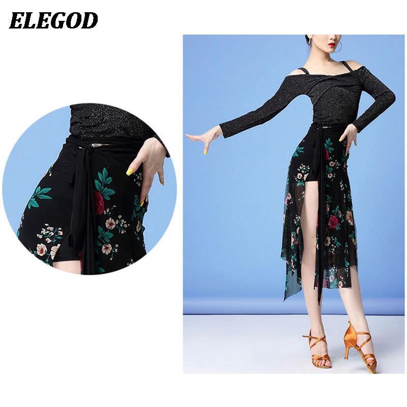 Nouvelle danse hanche écharpe jupe femmes danse du ventre danse latine formation Sexy demi jupes adulte femme imprimé maille hanche écharpe HipSkirt