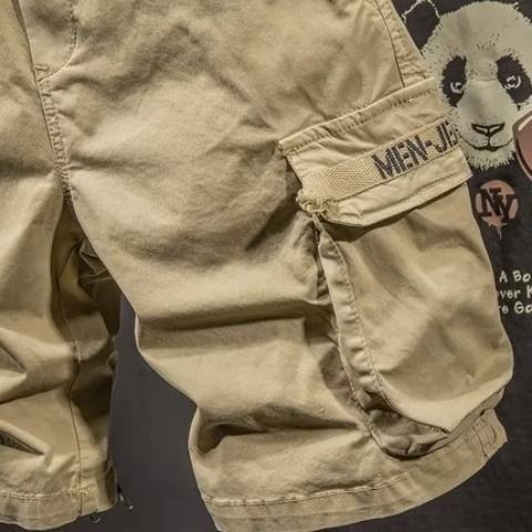 Mode 2026 Pantalon décontracté tendance pour jeunes, coupe ample, taille grande, short cargo d'été pour hommes