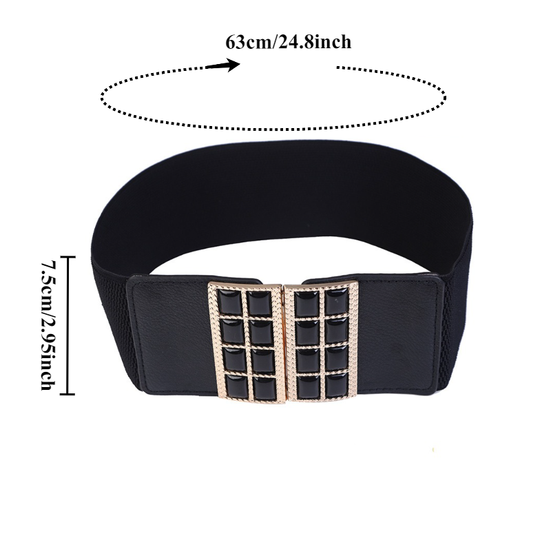 Ceinture large extensible à la mode – Ceinture en cuir extensible polyvalente, style coréen, inspirée des pulls, pour femmes