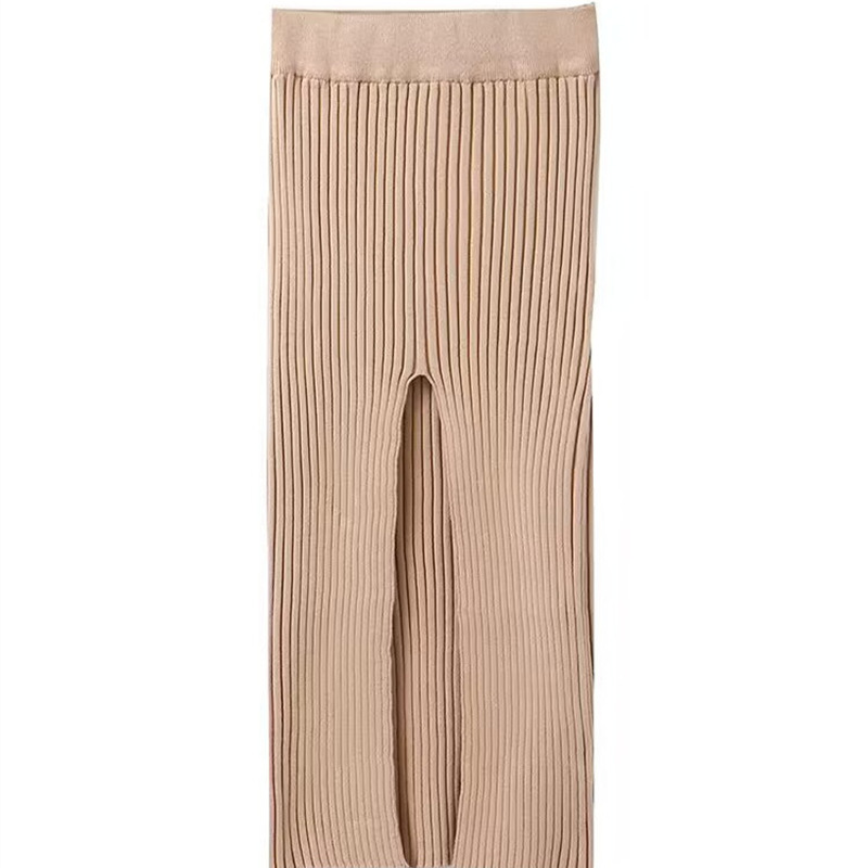 Jupe élégante et sexy à fente pour femme, robe tricotée ajustée amincissante style Hot Girl, jupe taille haute pure et raffinée