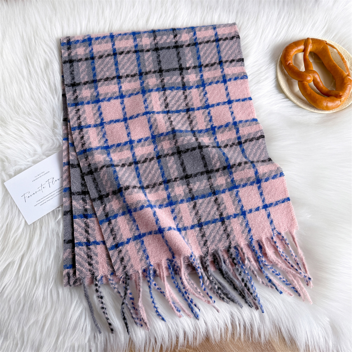 Hiver chaud femmes écharpe épais glands châles Pashmina Plaid rayure concepteur foulard cachemire dame en plein air de luxe résistant au froid