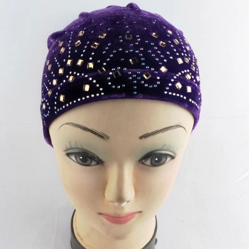 Casquette en biscuits pour femmes, foulard de sauna, bonnet en velours, turban de soin des cheveux, accessoires de chapeau rond, fête africaine, mode