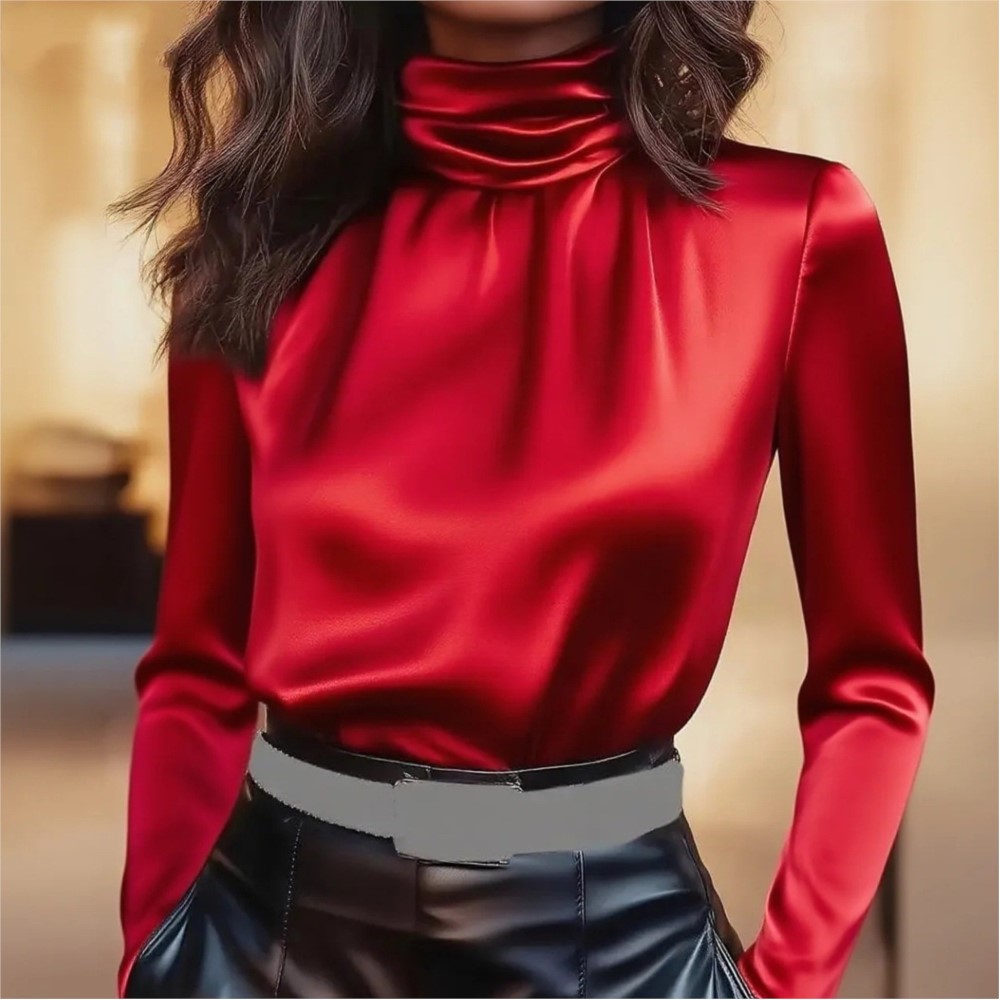 Chemisier ample à manches longues pour femme, élégant, décontracté, automne-hiver 2025