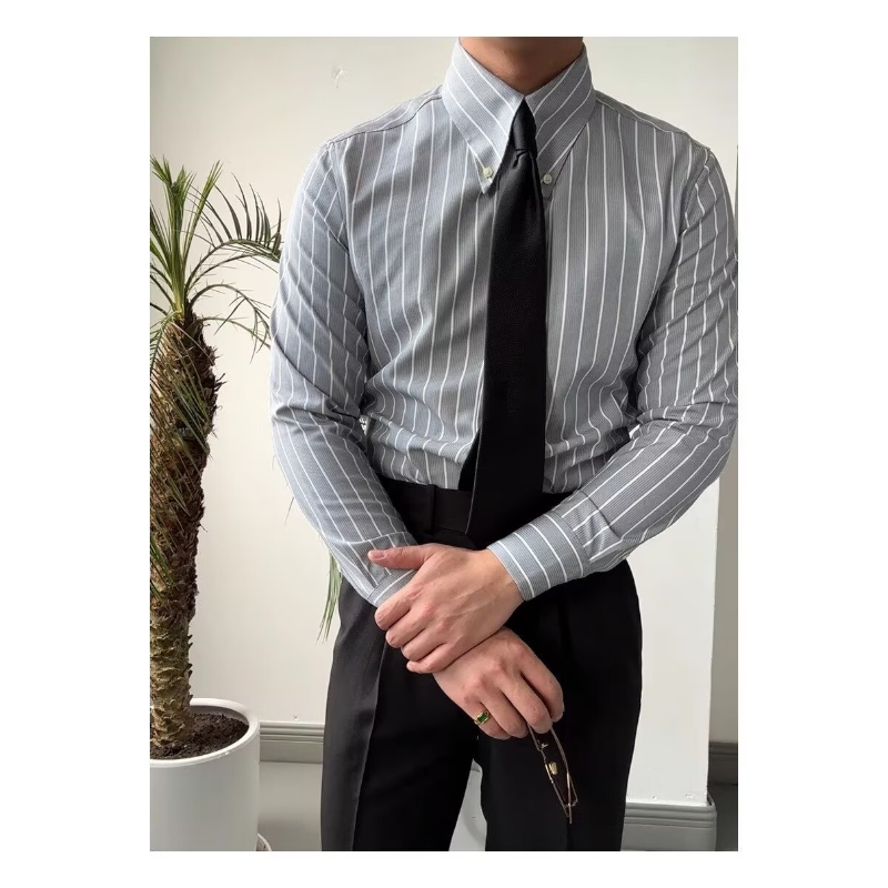 Chemise à manches longues coupe ample haut d'été décontracté pour hommes