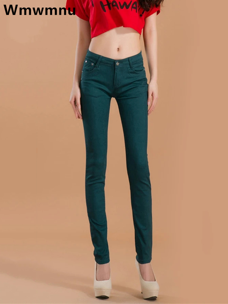 Jean taille basse Sexy pour femmes, Streetwear décontracté, pantalon en Denim slim, extensible, crayon Vaqueros, 16 couleurs, grande taille, Kot Pantolon