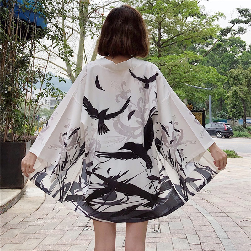 Kimono Cardigan femmes hauts et chemisiers japonais Streetwear haut pour femme été 2020 chemise longue femme dames Blouse femmes vêtements