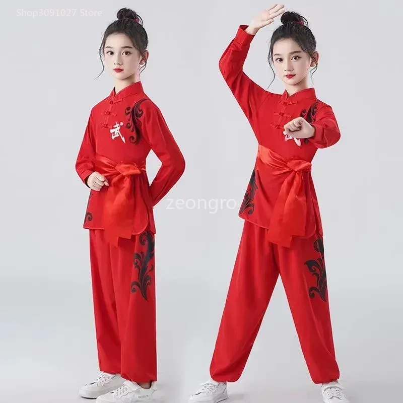 Costume d'arts martiaux, Costume Changquan pour filles et garçons, uniforme traditionnel chinois Wushu pour enfants et adultes, vêtements Kung Fu