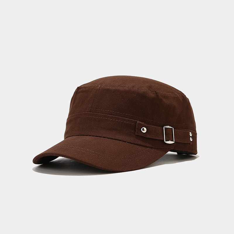 Casquette rétro coréenne à calotte plate, fermeture métallique pour hommes et femmes, visière courte ventilée sur les côtés, casquette de baseball, décontractée, réglable