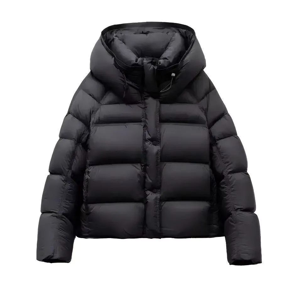 2025 nouvelles femmes coton rembourré veste hiver court à capuche lâche coton manteau coréen femmes Parkas manteau solide vêtements d'extérieur femmes bouffantes