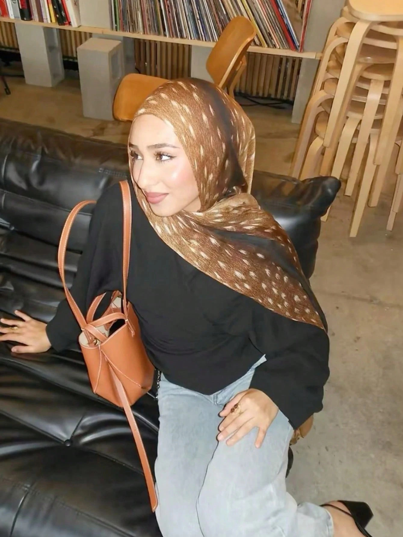Styles bohème aquarelle cerf imprimé musulman Hijab femmes doux Islam Ramadan Hijabs Turban Foulard châle enveloppement écharpe Foulard