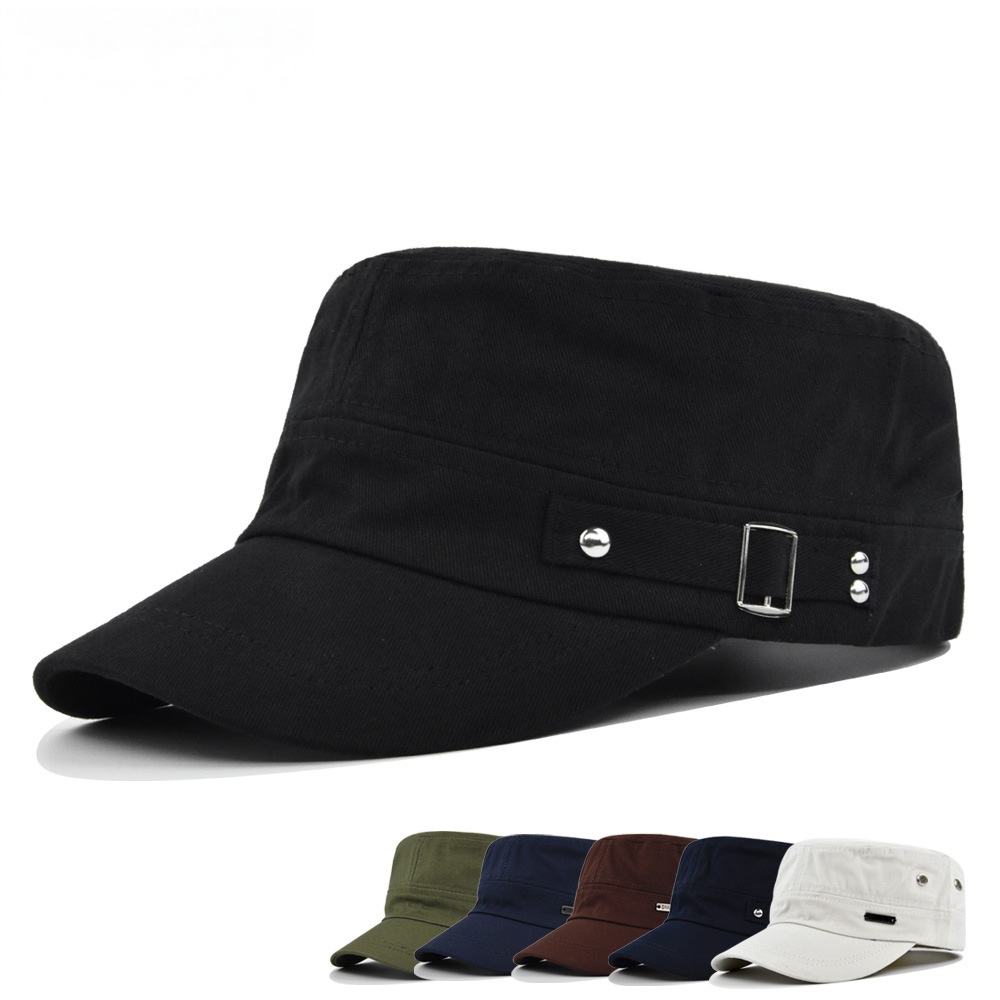 Chapeau militaire plat pour hommes, Simple et polyvalent, chapeau d'âge moyen, langue de canard, décontracté, mode, nouveau Style, printemps et automne