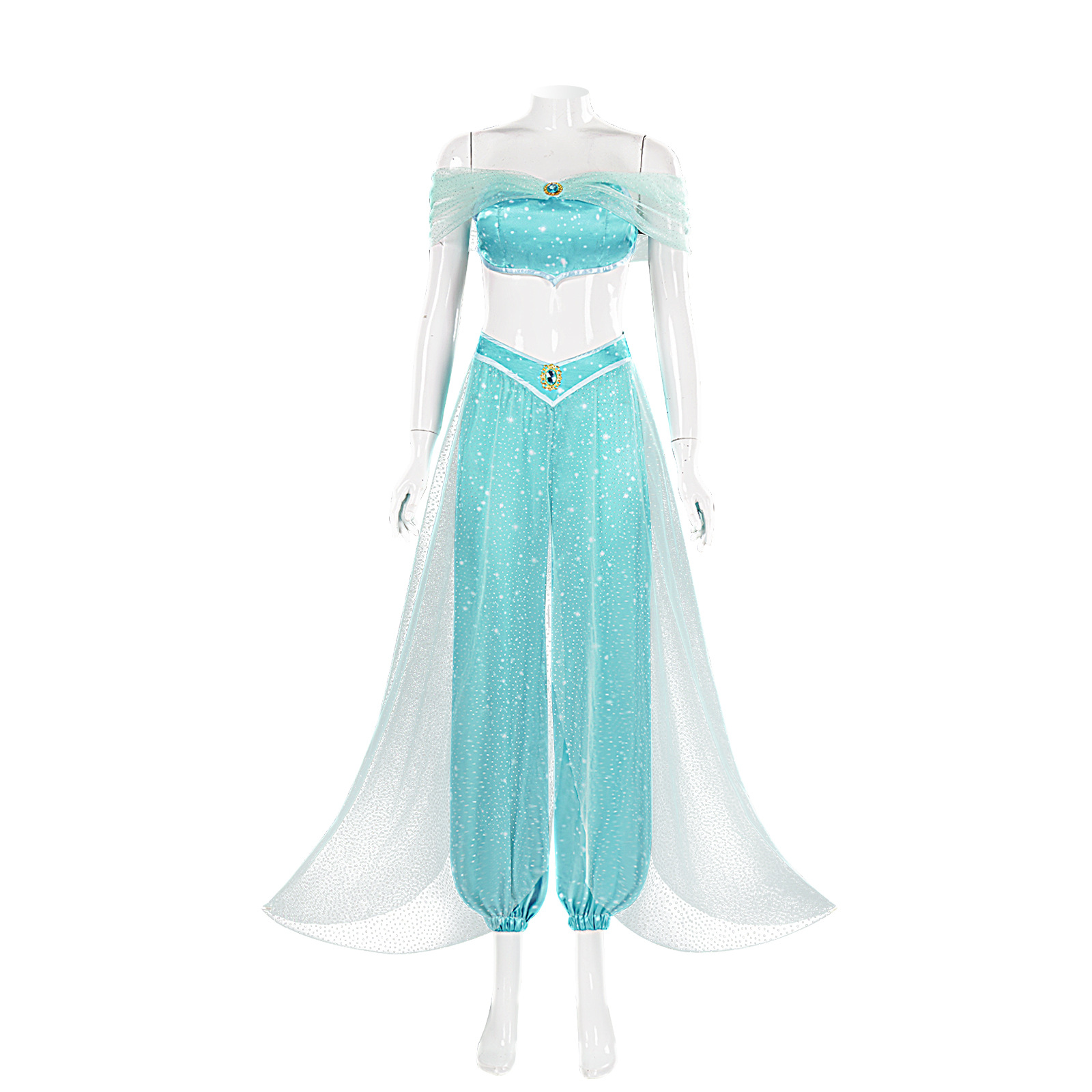 Costumes de Princesse Arabe pour Festival, Tenues de Danse Indienne Brodé Bollywood, Déguisement de Fête Halloween Cosplay Jasmines