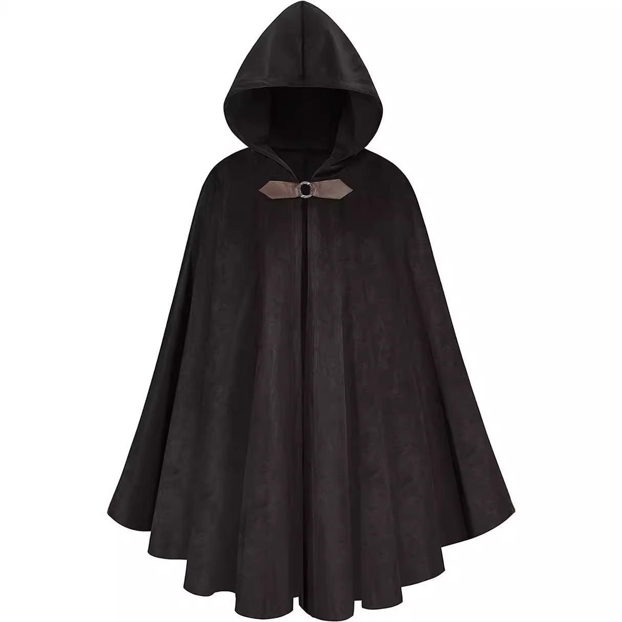 Cape à capuche en daim, Cape de chasseur médiéval, Halloween adulte, magicien guerrier, Robe de chevalier, vêtements de Cosplay, Costume de drame sur scène
