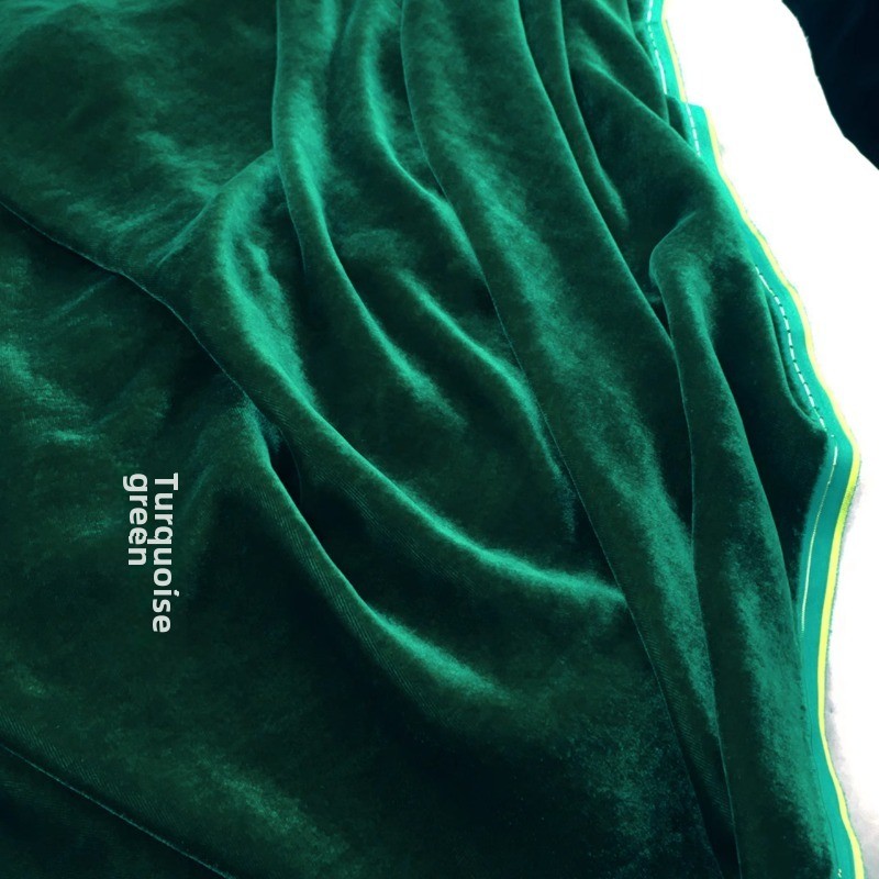 Tissu Blazer en Velours Brûlé Mûrier, Vêtements de Haute Qualité, IQUE cheongsam, Matcha Vert, Trou Bleu, 100%