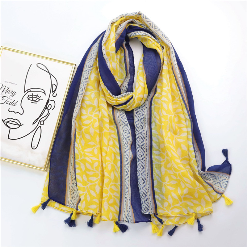 Automne mode encre peinture florale gland Viscose châle écharpe dame haute qualité Wrap Pashmina étole Bufandas musulman Hijab Sjaal
